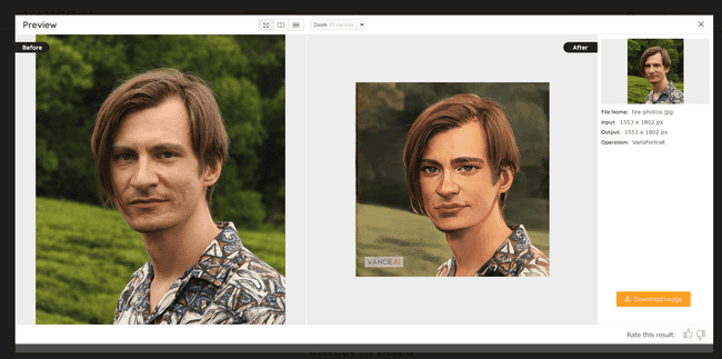 Искусственный интеллект превращает мой портрет в рисунок