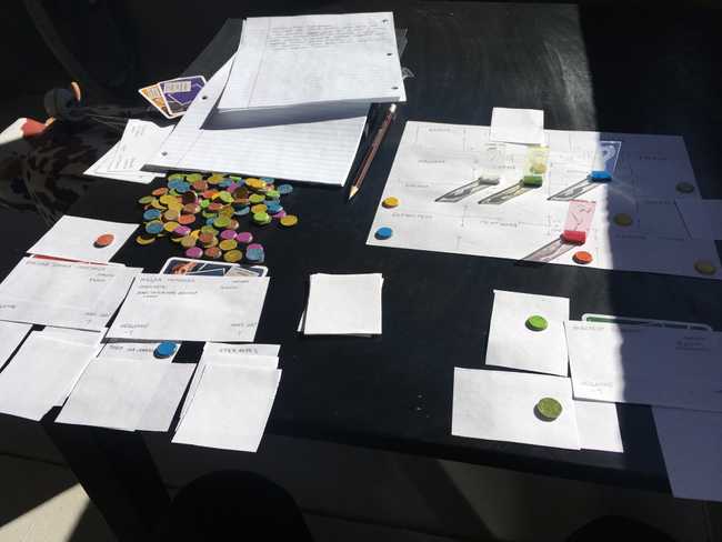 Расклад на столе